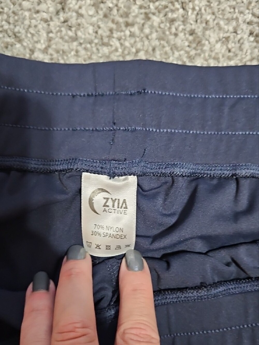 ZYIA Navy Blue Womens's Joggers with Ankle Zips - Picture 6 of 7